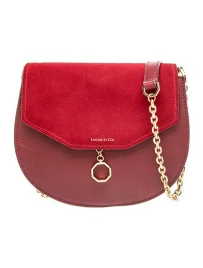Pre-owned Louise Et Cie Leather Crossbody Bag In Red