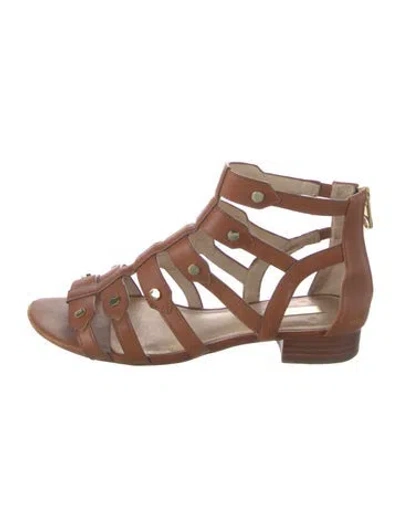 Pre-owned Louise Et Cie Leather Gladiator Sandals In Brown