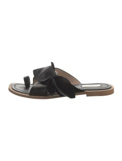 Pre-owned Louise Et Cie Leather Slides In Black