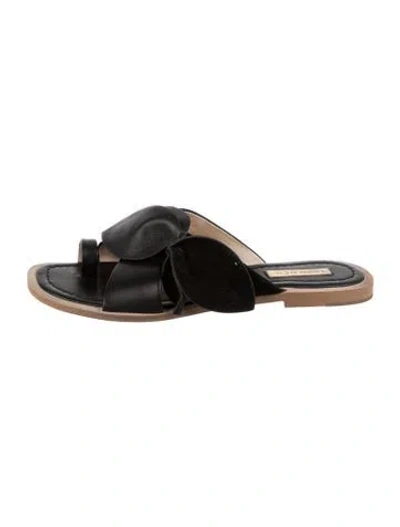 Pre-owned Louise Et Cie Leather Slides In Black