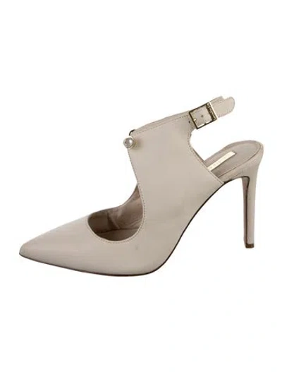 Pre-owned Louise Et Cie Leather Slingback Pumps In Neutrals