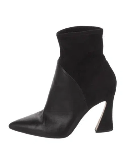 Pre-owned Louise Et Cie Leather Sock Boots In Black