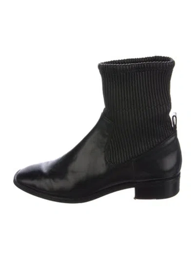 Pre-owned Louise Et Cie Leather Sock Boots In Black