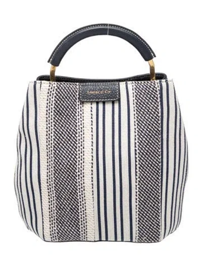 Pre-owned Louise Et Cie Leather Top Handle Bag In Blue