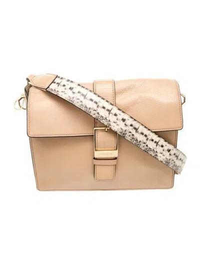 Pre-owned Louise Et Cie Leather Top Handle Bag In Neutral
