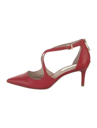 Pre-owned Louise Et Cie Leather T-strap Pumps In Red