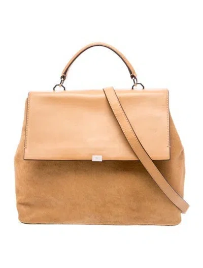 Pre-owned Louise Et Cie Ponyhair Top Handle Bag In Brown