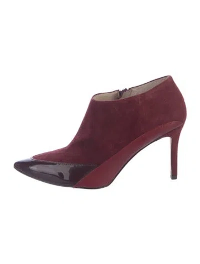 Pre-owned Louise Et Cie Suede Boots In Burgundy