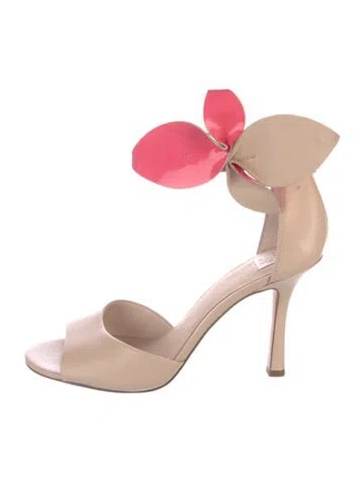 Pre-owned Louise Et Cie Suede Bow Accents Sandals In Pink