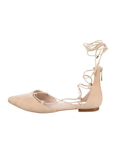 Pre-owned Louise Et Cie Suede Flats In Neutrals