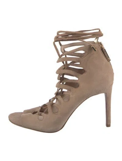 Pre-owned Louise Et Cie Suede Gladiator Sandals In Neutral