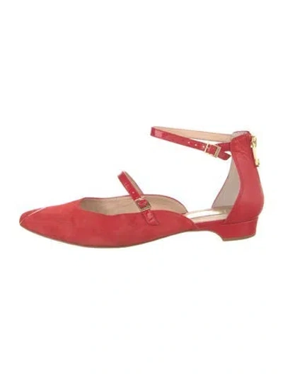 Pre-owned Louise Et Cie Suede Mary Jane Flats In Multi