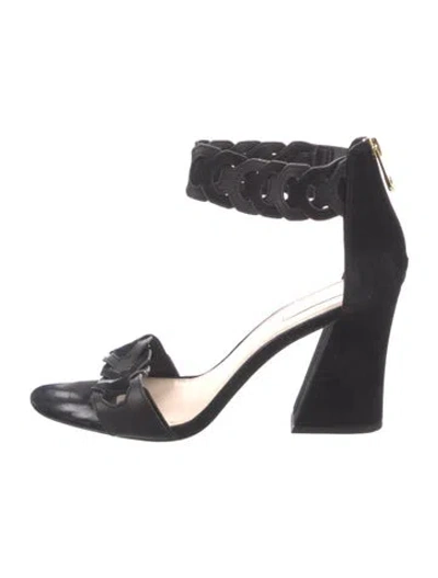 Pre-owned Louise Et Cie Suede Sandals In Black