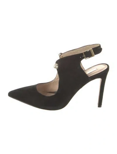 Pre-owned Louise Et Cie Suede Slingback Pumps In Black
