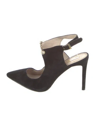 Pre-owned Louise Et Cie Suede Slingback Pumps In Brown