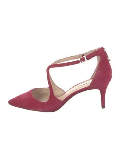 Pre-owned Louise Et Cie Suede T-strap Pumps In Pink