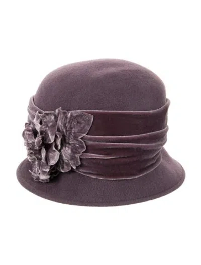 Pre-owned Louise Green Solid Bucket Hat In Purple