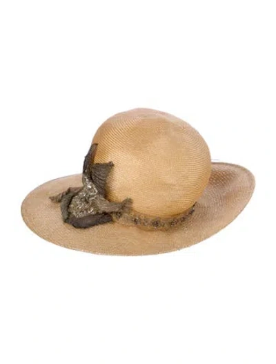 Pre-owned Louise Green Sun Hat In Brown