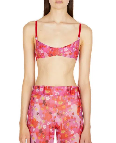 Louise Lyngh Bjerregaard Pony Print Bra Top In Multi