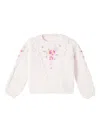 Louise Misha Acila Floral-embroidered Sweater In White