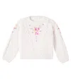 Louise Misha Acila Floral-embroidered Sweater In White