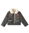 Louise Misha Alia Embroidered Checked Jacket In Green