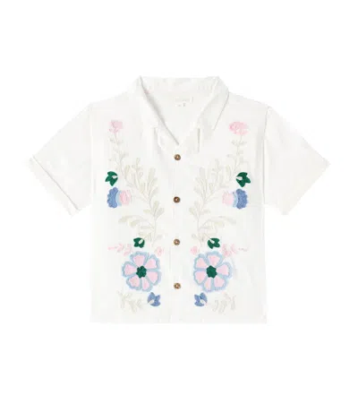 Louise Misha Kids' Hemd Alova Aus Baumwolle In Weiss