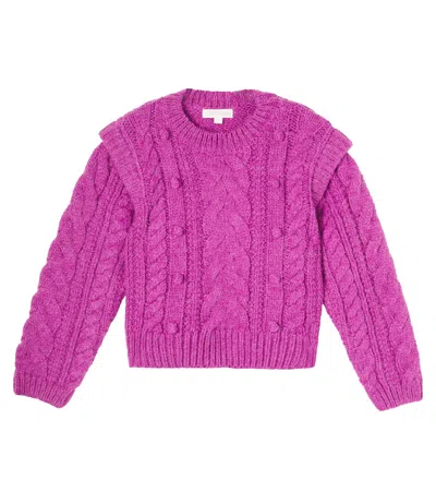 Louise Misha Kids' Anikalia Cable-knit Sweater In Pink