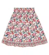 Louise Misha Anneta Floral Cotton Midi Skirt In Cream Indian Flowers