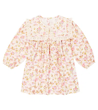 Louise Misha Kids' Arinola Floral Cotton Dress In Multicoloured