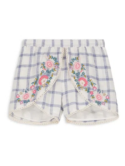 Louise Misha Kids' Asya Shorts In Blue River Checks