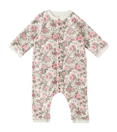 Louise Misha Baby Helene Floral Cotton Onesie In White
