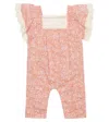 Louise Misha Baby Irene Floral Cotton Romper In Sienna Daisy Flowers