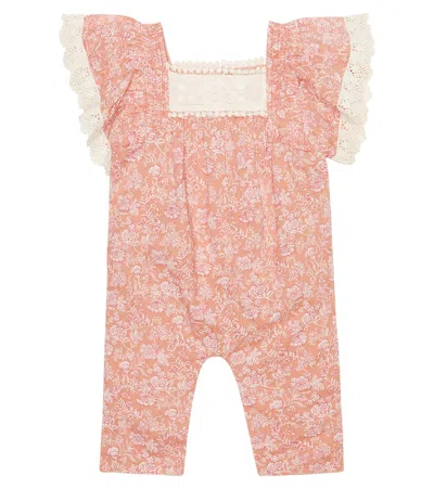 Louise Misha Baby Irene Floral Cotton Romper In Sienna Daisy Flowers