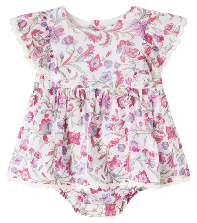 Louise Misha Kids' Baby Lena Floral Cotton Bodysuit In Multi
