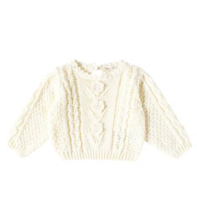 Louise Misha Baby Pullover Vinala Aus Baumwolle In Weiss