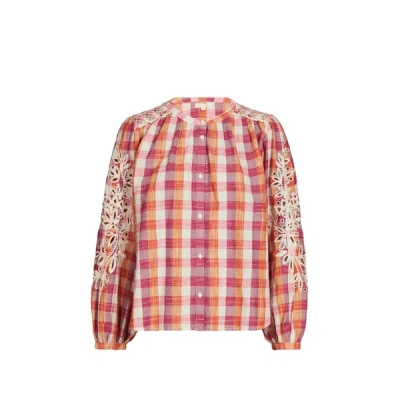 Louise Misha Blouse À Carreaux In Multicolore