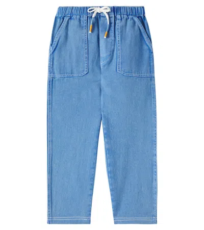 Louise Misha Kids' Hose Borshan Aus Baumwoll-twill In Blau