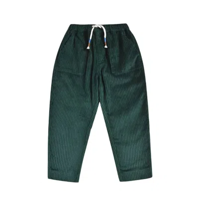 Louise Misha Kids' Boy's Nasser Corduroy Pants In Pine Tree In Green