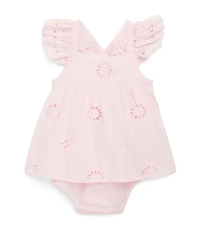 Louise Misha Kids' Broderie Anglaise Salome Romper In Neutral