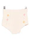 Louise Misha Cable-knit Floral-embroidered Shorts In Multi