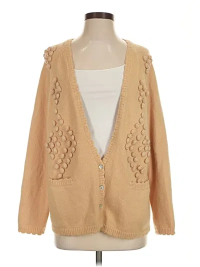 Pre-owned Louise Misha Cardigan Sweater In Tan