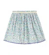 Louise Misha Cephee Floral Cotton Corduroy Skirt In Blue