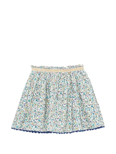 Louise Misha Cephee Floral-print Scalloped Skirt In Neutral