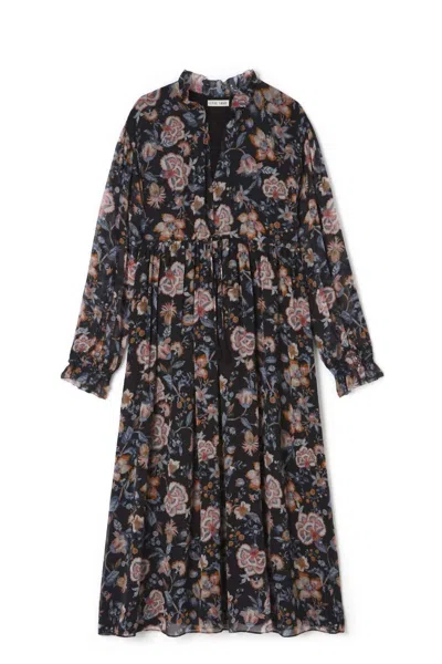 Louise Misha Chella Maxi Dress In Charcoal Tpical Loon In Black