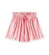 Louise Misha Clemoune Striped Cotton And Linen Shorts In Pink Gelato Stripes
