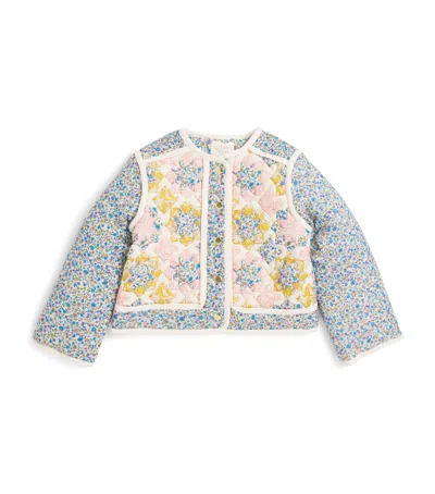 Louise Misha Kids' Cotton Batiste Quilted Orishane Jacket In Blue