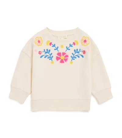 Louise Misha Kids' Cotton Embroidered Estella Sweatshirt In White