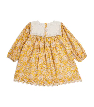 Louise Misha Kids' Cotton Floral Arinola Dress In Orange