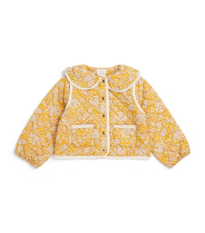 Louise Misha Kids' Cotton Padded Joulia Jacket In Yellow